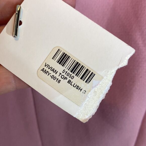 Amy Matto New York vivian top blush NWT small ballerina Corpcore office - Picture 3 of 6